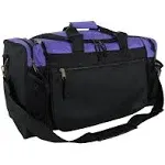 Dalix 20" Sports Duffle Bag with Mesh and Valuables Pockets in Purple