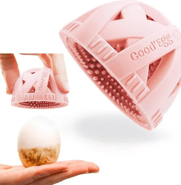 Brush - Egg Washer for Fresh Eggs, Reusable Chicken Egg Cleaner or Silicone Egg Scrubber, Standard Breed Egg Size