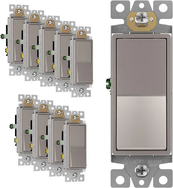 Enerlites 3-Way Decorator Paddle Light Switch Single Pole or Three Way