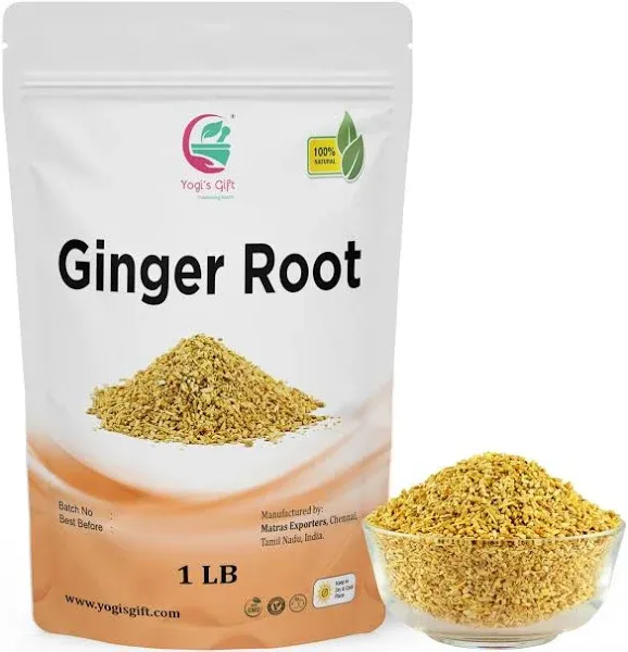 Dried Ginger Root 1 lb (454 grams) | Cut and Sifted Dried Ginger Pieces | As Spicy As Fresh Ginger | Flavourful Indian S