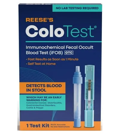 Reese’s ColoTest At-Home Colon Cancer Screening iFOB FIT Test 023513132143VL