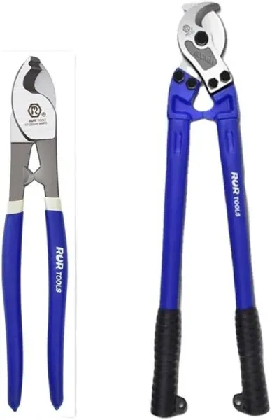 2Pcs Heavy Duty Cable Cutters Set - 10&14-inch,for Copper and Aluminum Cable Cutter, Includes 2 Pcs,Stainless Steel Wire Rope Cutter