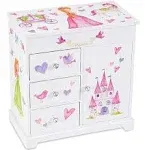 Jewelkeeper Unicorn Musical Jewelry Box with 3 Pullout Drawers, Fairy Princess and Castle