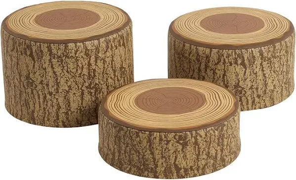 ECR4Kids SoftZone Tree Stump Stool 3-Piece