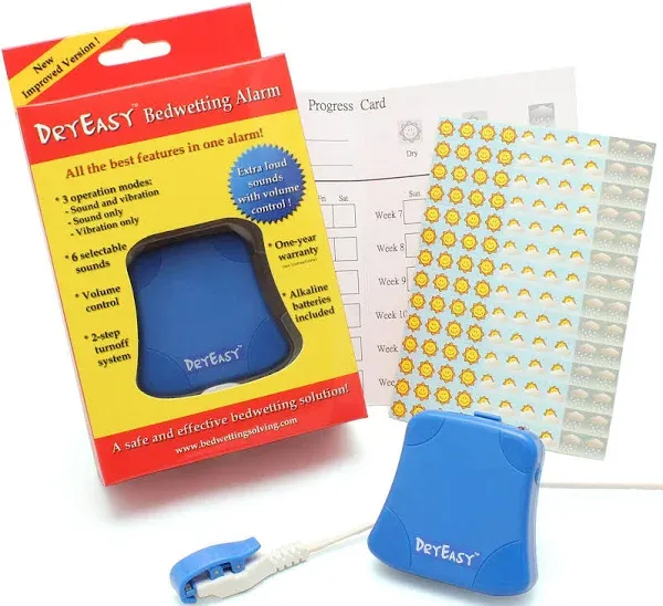 DRYEASY Bedwetting Alarm with Volume Control, 6 Selectable Sounds and Vibration