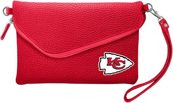 Kansas City Chiefs Women's Pebble Fold Over Crossbody Purse