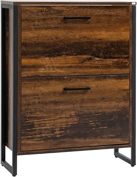 Homcom Shoe Cabinet with 2 Flip Doors