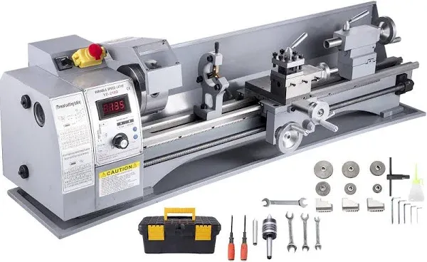 VEVOR Metal Lathe 210x800 Mini Lathe Machine 2500 RPM Variable Speed Change 850W Precision Metal Working Lathe with Brushless Motor