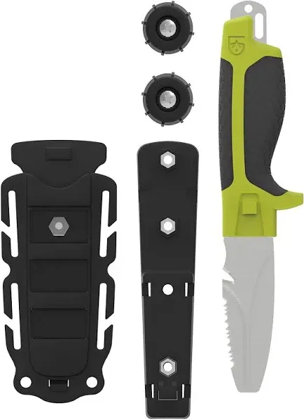 GEAR AID Tanu Dive and Rescue Knife with Sheath, 3” Blunt Tip Blade