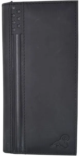 USA Series Genuine Leather RFID Blocking Checkbook Cover