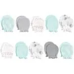 Hudson Baby Cotton Scratch Mittens Gray Elephant / One Size