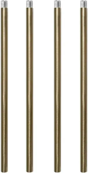 Polished Brass M10 Threaded Extension Rod for Pendant Light, Island Lighting, Chandeliers,Lighting Fixture downrods & Stems,12 Inches