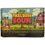 Final Boss Extremely Super Sour Candy, Natural Chewy Blueberry Gummies Made with Dried Fruit, Free of Artificial Colors, Low Calorie Healthy Snack for Kids & Adults, 1.06oz, 12 Pack (LvL 1 Sourness)