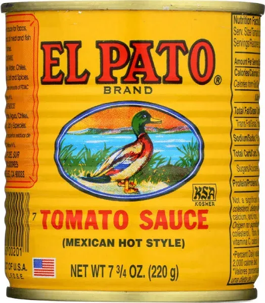 El Pato Mexican Hot Style Tomato Sauce 7.75 oz (24 Pack)