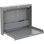 Global Industrial 319391 Wall Mounted Fold Down Shop Desk, 20"W x 3-3/8"D, Gray