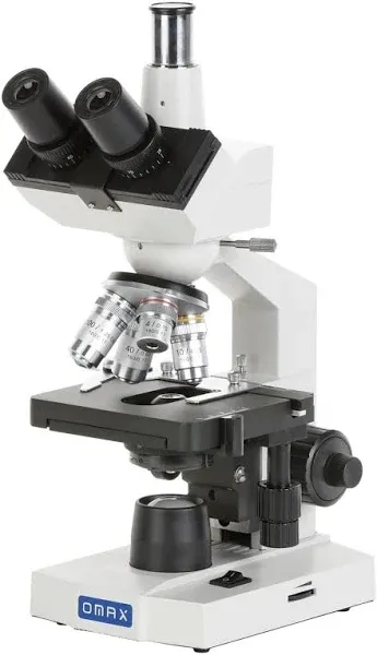 OMAX 40X-2500X Digital Lab Trinocular Compound LED Microscope with 3MP Digital Camera and Double Layer Mechanical Stage