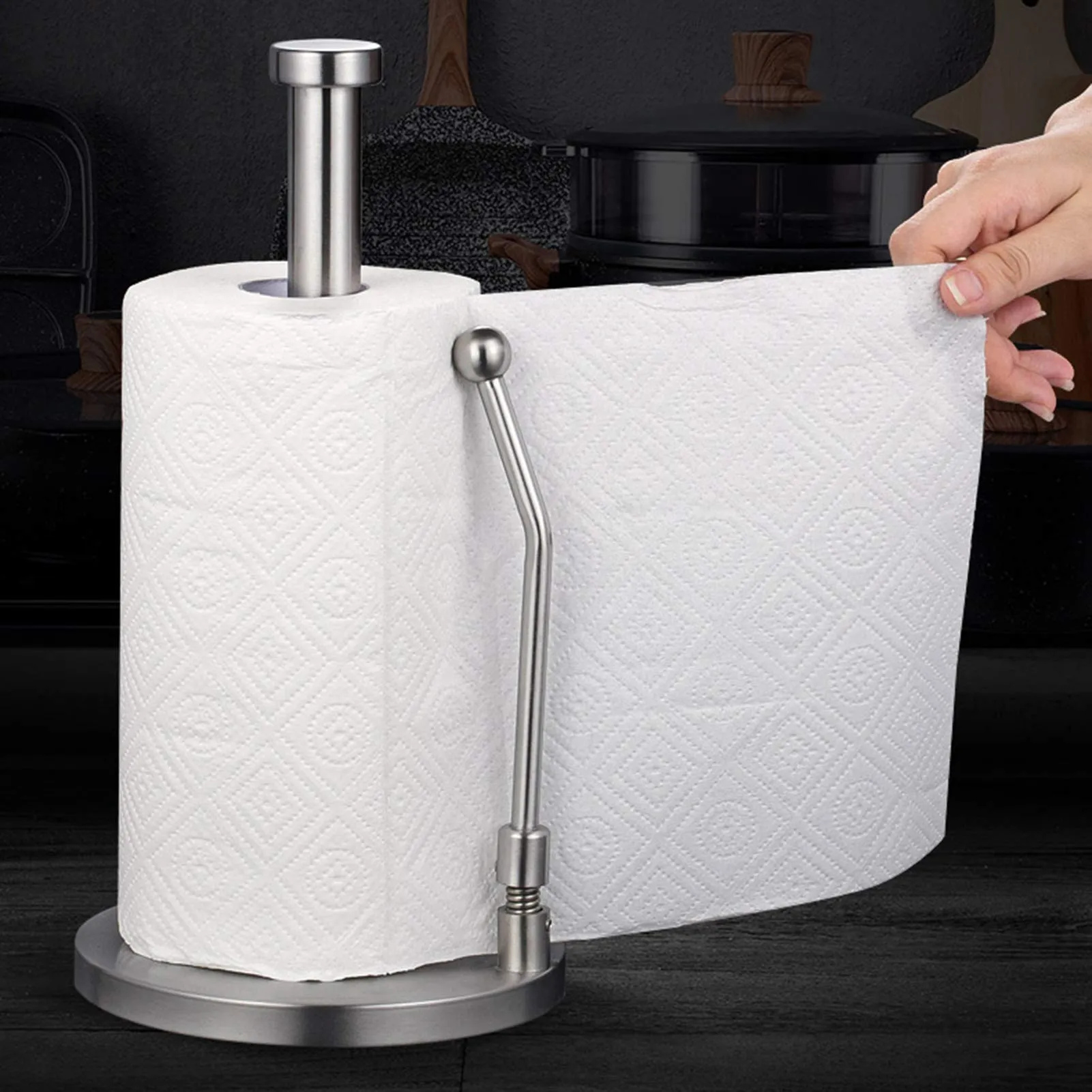 Stainless Steel Paper Towel Holder Stand