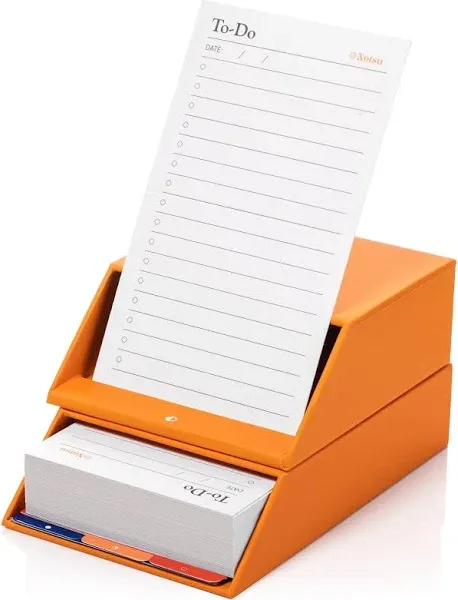 Centre Rise To-Do List Card Stand & Box Set (Orange)