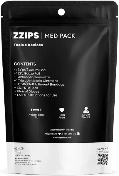 ZZIPS Med Pack by My Medic | Pain-Free Suture Alternative - My Patriot Supply