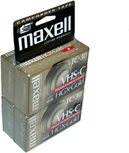 Maxell TC-30 VHS-C Videocassettes (4-Pack)