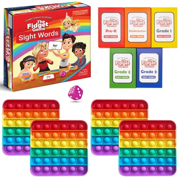 The Fidget Game Learn to Read in Weeks Master 220 High-Frequency Dolch Sight Words Curriculum