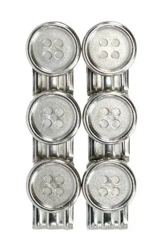 Trafalgar Men's 6-Piece No-Sew Moveable Button End Brace Clips