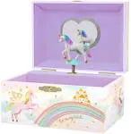 Giggle & Honey Musical Unicorn Jewelry Box for Girls - Kids Jewelry Box