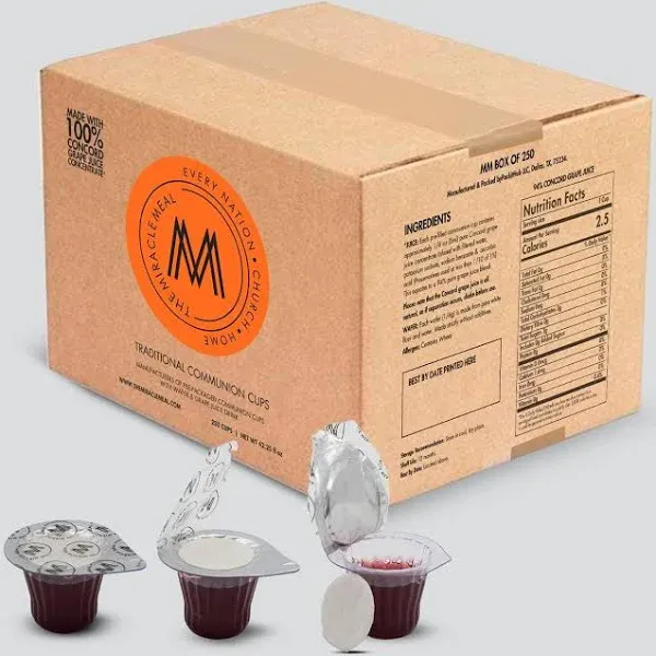 The Miracle Meal Pre-filled Communion Cups and Wafer Set