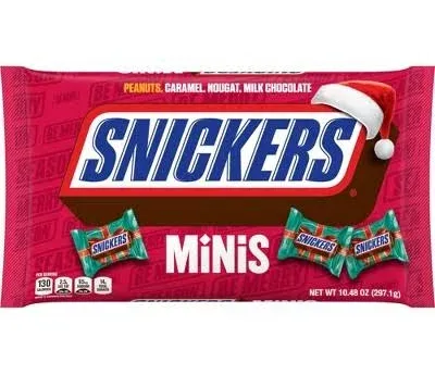 SNICkers Christmas Candy Bars Milk Chocolate Bag