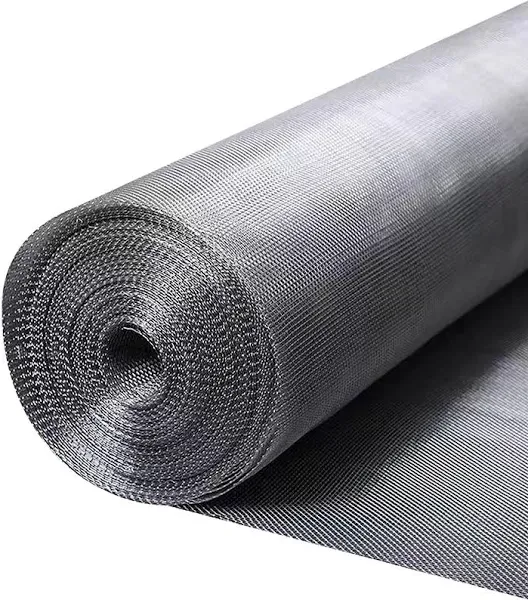 304 Stainless Steel Mesh Window Screen Roll 36" x 200" with Stab Resistant Gloves, Pet Proof Window Screen Replacement, Durable Wire Mesh Screen for Home and Office (36" x 200")