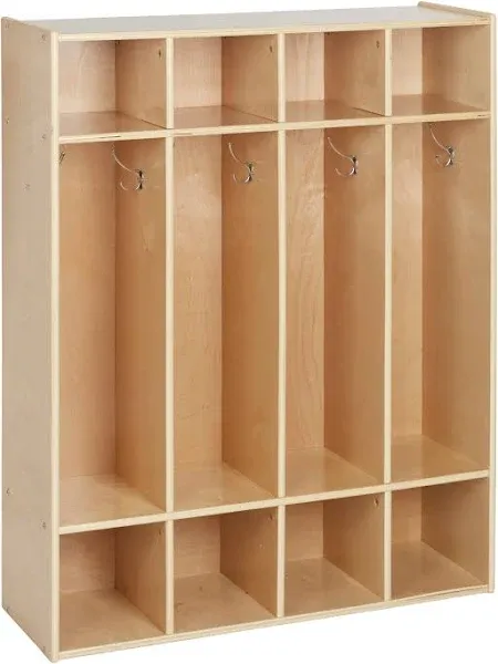 ECR4Kids Streamline 4-Section Coat Locker