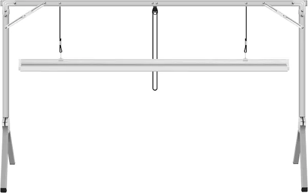 iPower 6400K T5 Fluorescent Grow Light System with Foldable Stand Rack for Indoor Plant Growing, 2 Feet, 24W Silver