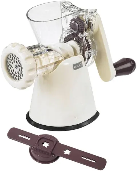 Lurch 10250 Mincer with Pastry Attachment in Aubergine and Cream