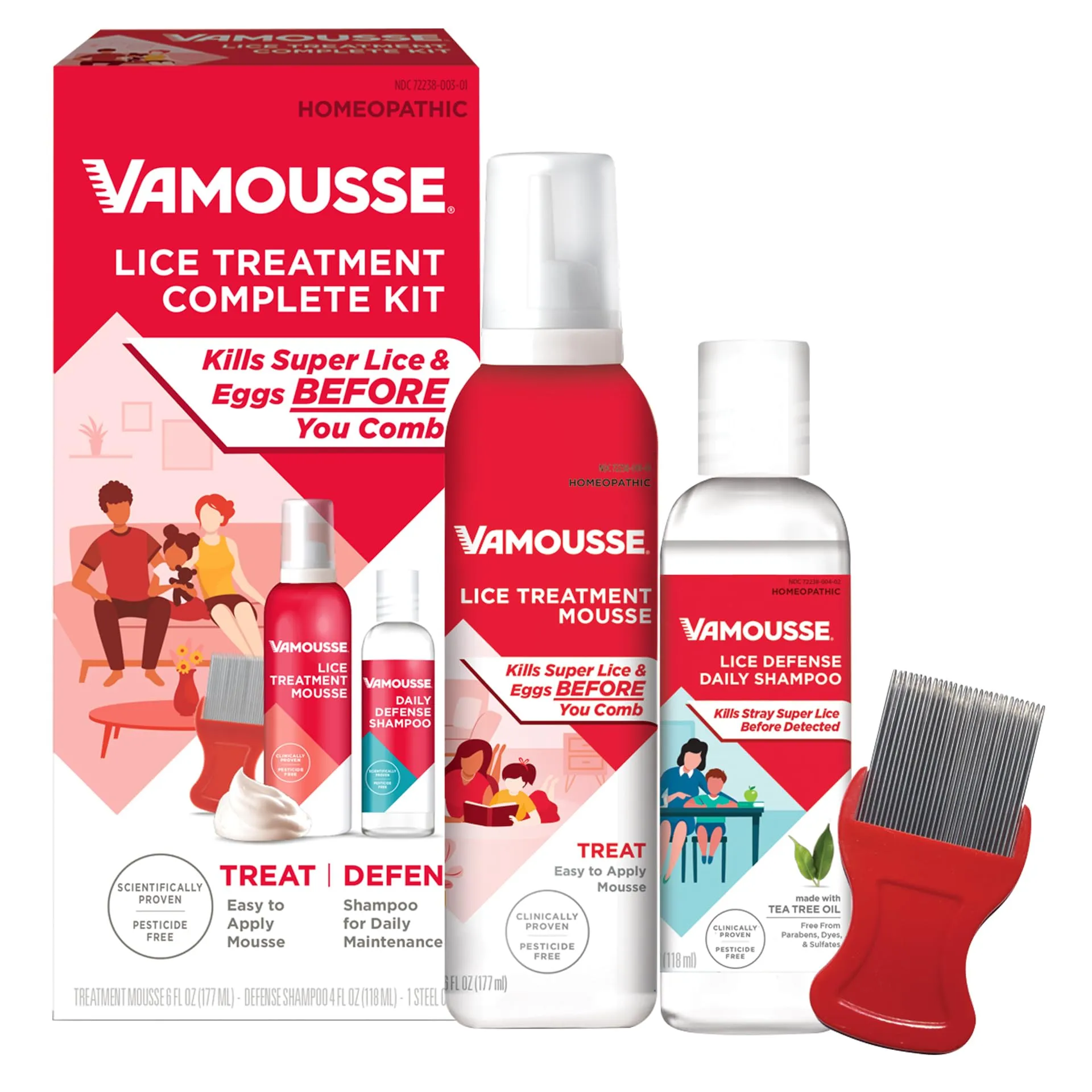 Vamousse Complete Lice Kit