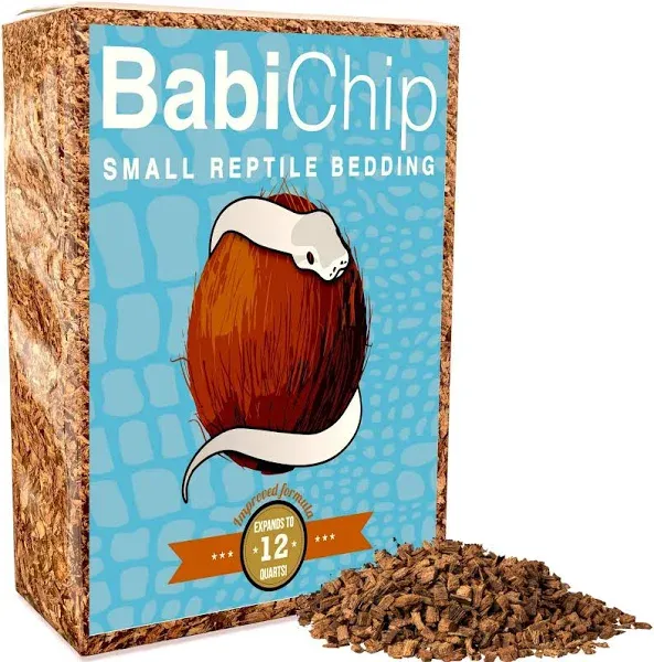 Babichip Coconut Chip Substrate for Reptiles Loose Small Sized Coco Husk Chip Bedding for Ball Pythons