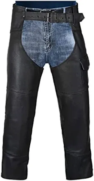 HWK Leather Motorcycle Chaps