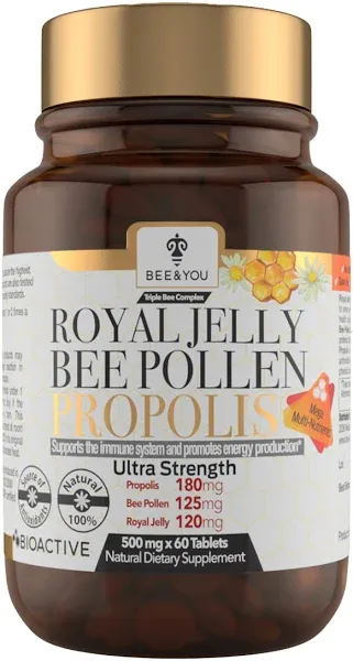 Bee & You, Royal Jelly Propolis Extract, 60 Tabs