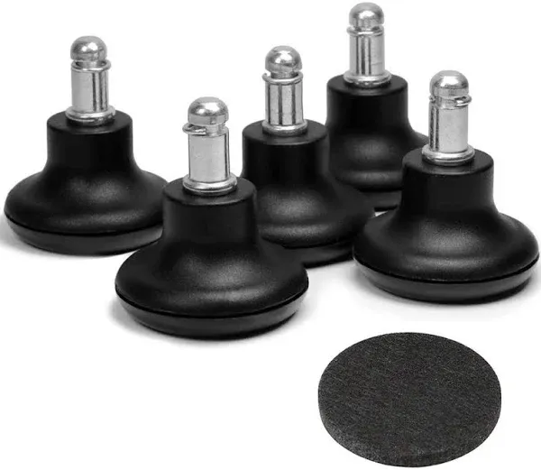 Bell Glides Replacement Office Chair or Stool Swivel Caster Wheels to Fixed Stat