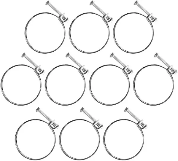 POWERTEC 2-1/2-Inch Double Wire Hose Clamp 10 PK