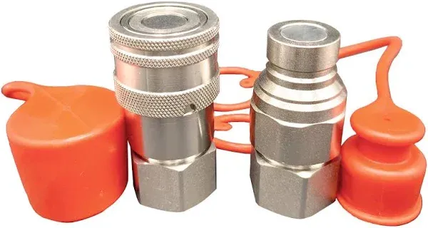 DecoHongDi 1/2" NPT Flat Face Hydraulic Quick Connect Couplers/Couplings Set