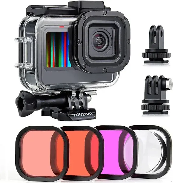 SOONSUN Waterproof Dive Filters Case for GoPro Hero 13/12 / 11/10 / 9 Black