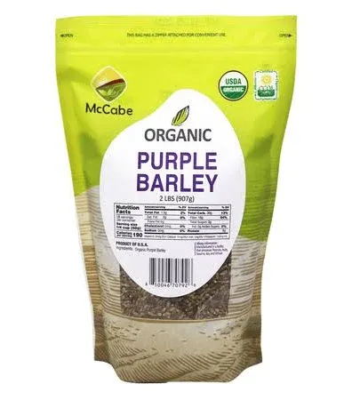 McCabe Organic Purple Barley - Purple Barley Organic | Rich with Fiber & Minerals | USDA and CCOF Certified | Product of USA | 2Lbs