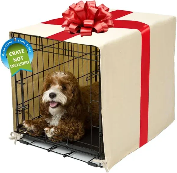 Pet Dreams Dog Crate Cover, Breathable, Dog Kennel Cover, Double Door, Dog Cage Covers for Dog Crates, Fabric Dog Crate Covers (Fits iCrates 18, 24, 30, 36, 42, 48 inches)