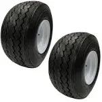 eCustomrim 2-Pack Golf Cart Tires On Rims 18 X 8.5 X 8 18-850-8 18X8.50-8 White 4 Lug 18 in.