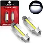 LASFIT 44mm LED Bulb Festoon 561 562 564 567 Bulb Canbus Error Free 400LM 6000K Extremely Bright Use for Trunk Cargo Light, License Plate Bulbs, Xenon White Upgraded(Pack of 2)