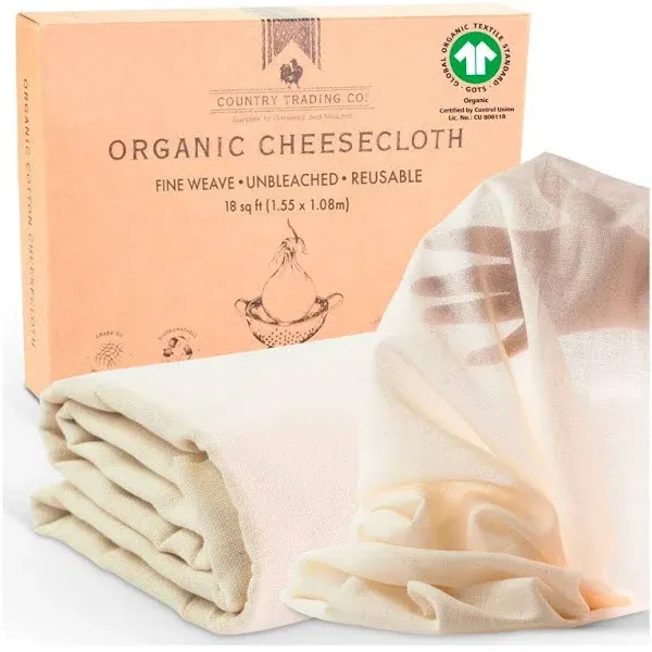 Country Trading Co. Organic Unbleached Cotton Cheesecloth