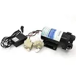 Geekpure Reverse Osmosis Booster Pump Kit with Transformer + High and Low Pressure Switches + Fittings for 50-150 GPD RO System