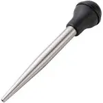 Zulay Kitchen Stainless Steel Turkey Baster Syringe & Silicone Suction Bulb - Black