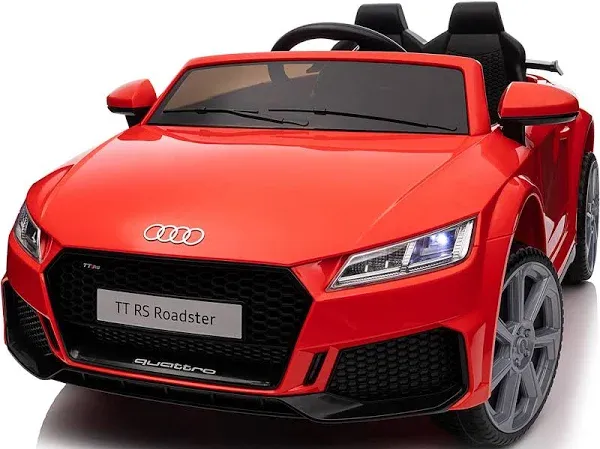 Aosom 6V Kids Electric Ride On Car, Licensed Audi TT RS with Suspension System and Remote Control, Horn, 5 Songs, Lights, MP3 Player - Black