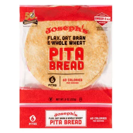 Joseph's Flax Oat Bran Whole Wheat Pita Bread